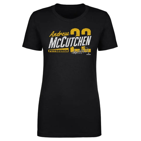 Pittsburgh Pirates Andrew McCutchen Women's T-Shirt Women's T-Shirt 500 LEVEL Black S Women's T-Shirt