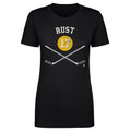 Pittsburgh Penguins Bryan Rust Women's T-Shirt Women's T-Shirt 500 LEVEL Black S Women's T-Shirt