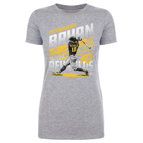 Pittsburgh Pirates Bryan Reynolds Women's T-Shirt Women's T-Shirt 500 LEVEL Heather Gray S Women's T-Shirt