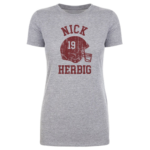 Nick Herbig College Helmet Font Women's T-Shirt Women's T-Shirt 500 LEVEL   