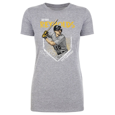 Pittsburgh Pirates Bryan Reynolds Women's T-Shirt Women's T-Shirt 500 LEVEL Heather Gray S Women's T-Shirt