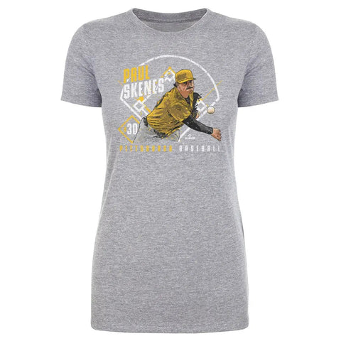 Paul Skenes Pittsburgh Pirates Ballpark  | Women's T-Shirt Women's T-Shirt 500 LEVEL Heather Gray S Women's T-Shirt