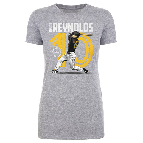 Pittsburgh Pirates Bryan Reynolds Women's T-Shirt Women's T-Shirt 500 LEVEL Heather Gray S Women's T-Shirt