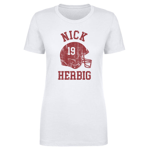 Nick Herbig College Helmet Font Women's T-Shirt Women's T-Shirt 500 LEVEL   