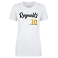 Pittsburgh Pirates Bryan Reynolds Women's T-Shirt Women's T-Shirt 500 LEVEL White S Women's T-Shirt