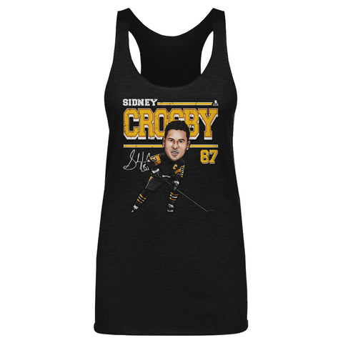 Pittsburgh Penguins Sidney Crosby Women's Tank Top Women's Tank Top 500 LEVEL Tri Black S Women's Tank Top