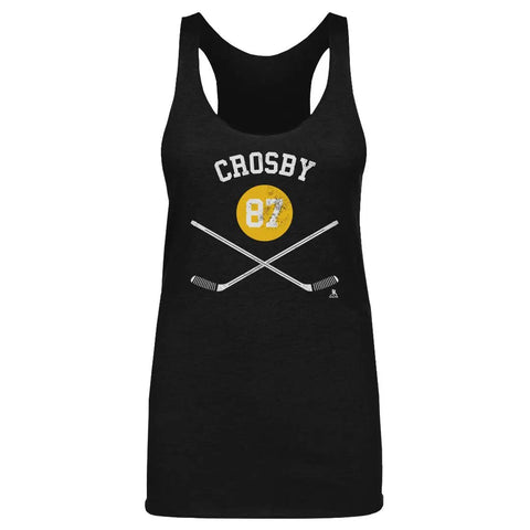 Pittsburgh Penguins Sidney Crosby Women's Tank Top Women's Tank Top 500 LEVEL Tri Black S Women's Tank Top