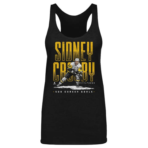 Pittsburgh Penguins Sidney Crosby Women's Tank Top Women's Tank Top 500 LEVEL Tri Black S Women's Tank Top