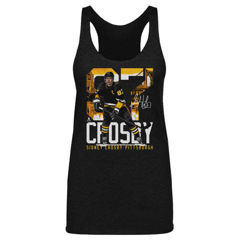 Pittsburgh Penguins Sidney Crosby Women's Tank Top Women's Tank Top 500 LEVEL Tri Black S Women's Tank Top