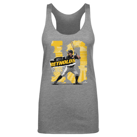 Pittsburgh Pirates Bryan Reynolds Women's Tank Top Women's Tank Top 500 LEVEL Tri Gray S Women's Tank Top