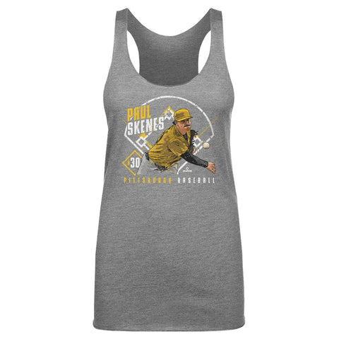 Paul Skenes Pittsburgh Pirates Ballpark  | Women's Tank Top Women's Tank Top 500 LEVEL Tri Gray S Women's Tank Top