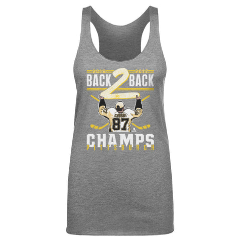 Pittsburgh Penguins Sidney Crosby Women's Tank Top Women's Tank Top 500 LEVEL Tri Gray S Women's Tank Top