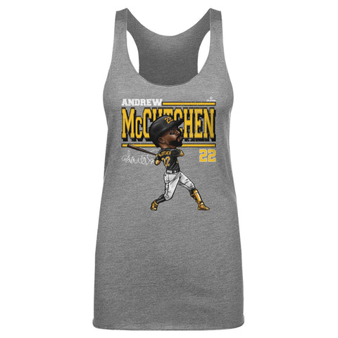 Pittsburgh Pirates Andrew McCutchen Women's Tank Top Women's Tank Top 500 LEVEL Tri Gray S Women's Tank Top