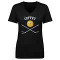 Paul Coffey Pittsburgh 77 Sticks  Women's V-Neck T-Shirt Women's V-Neck T-Shirt 500 LEVEL   