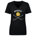 Larry Murphy Pittsburgh 55 Sticks  Women's V-Neck T-Shirt Women's V-Neck T-Shirt 500 LEVEL   