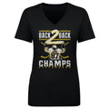 Pittsburgh Penguins Sidney Crosby Women's V-Neck T-Shirt Women's V-Neck T-Shirt 500 LEVEL Black S Women's V-Neck T-Shirt