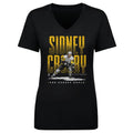 Pittsburgh Penguins Sidney Crosby Women's V-Neck T-Shirt Women's V-Neck T-Shirt 500 LEVEL Black S Women's V-Neck T-Shirt