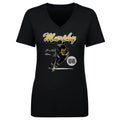 Larry Murphy Pittsburgh Retro Script  Women's V-Neck T-Shirt Women's V-Neck T-Shirt 500 LEVEL   