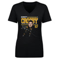 Pittsburgh Penguins Sidney Crosby Women's V-Neck T-Shirt Women's V-Neck T-Shirt 500 LEVEL Black S Women's V-Neck T-Shirt