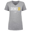 Pittsburgh Pirates Paul Skenes Women's V-Neck T-Shirt Women's V-Neck T-Shirt 500 LEVEL Heather Gray S Women's V-Neck T-Shirt