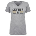 Pittsburgh Pirates Paul Skenes Women's V-Neck T-Shirt Women's V-Neck T-Shirt 500 LEVEL Heather Gray S Women's V-Neck T-Shirt