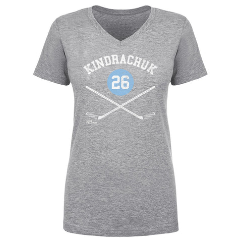 Orest Kindrachuk Pittsburgh 26 Sticks  Women's V-Neck T-Shirt Women's V-Neck T-Shirt 500 LEVEL   