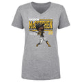 Pittsburgh Pirates Andrew McCutchen Women's V-Neck T-Shirt Women's V-Neck T-Shirt 500 LEVEL Heather Gray S Women's V-Neck T-Shirt