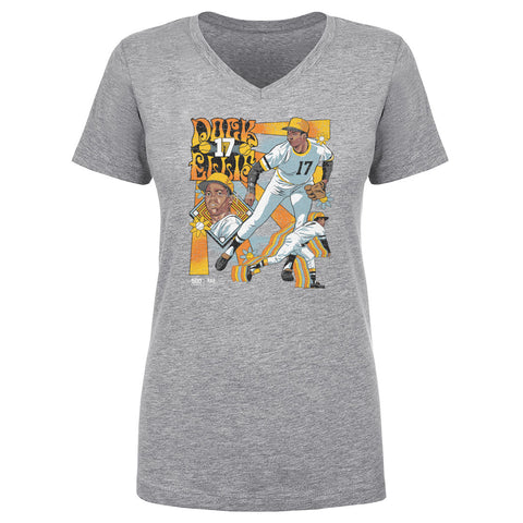Dock Ellis Psychedelic V-Neck T-Shirt – Cotton Lightweight Summer Shirt