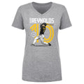 Pittsburgh Pirates Bryan Reynolds Women's V-Neck T-Shirt Women's V-Neck T-Shirt 500 LEVEL Heather Gray S Women's V-Neck T-Shirt