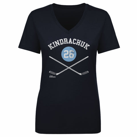 Orest Kindrachuk Pittsburgh 26 Sticks  Women's V-Neck T-Shirt Women's V-Neck T-Shirt 500 LEVEL   