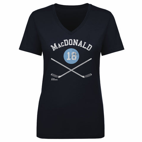 Lowell MacDonald Pittsburgh 18 Sticks  Women's V-Neck T-Shirt Women's V-Neck T-Shirt 500 LEVEL   