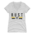 Pittsburgh Penguins Bryan Rust Women's V-Neck T-Shirt Women's V-Neck T-Shirt 500 LEVEL Tri Ash S Women's V-Neck T-Shirt