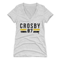 Pittsburgh Penguins Sidney Crosby Women's V-Neck T-Shirt Women's V-Neck T-Shirt 500 LEVEL Tri Ash S Women's V-Neck T-Shirt