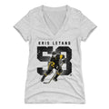 Pittsburgh Penguins Kris Letang Women's V-Neck T-Shirt Women's V-Neck T-Shirt 500 LEVEL Tri Ash S Women's V-Neck T-Shirt