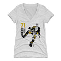 Pittsburgh Penguins Evgeni Malkin Women's V-Neck T-Shirt Women's V-Neck T-Shirt 500 LEVEL Tri Ash S Women's V-Neck T-Shirt