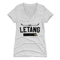 Pittsburgh Penguins Kris Letang Women's V-Neck T-Shirt Women's V-Neck T-Shirt 500 LEVEL Tri Ash S Women's V-Neck T-Shirt