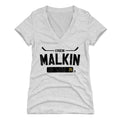 Pittsburgh Penguins Evgeni Malkin Women's V-Neck T-Shirt Women's V-Neck T-Shirt 500 LEVEL Tri Ash S Women's V-Neck T-Shirt