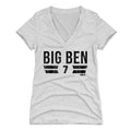 Ben Roethlisberger Big Ben Font K Women's V-Neck T-Shirt Women's V-Neck T-Shirt 500 LEVEL   