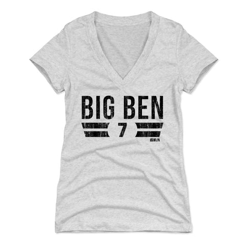 Ben Roethlisberger Big Ben Font K Women's V-Neck T-Shirt Women's V-Neck T-Shirt 500 LEVEL   