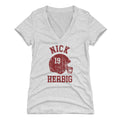 Nick Herbig College Helmet Font Women's V-Neck T-Shirt Women's V-Neck T-Shirt 500 LEVEL   