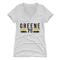 Joe Greene Font K Women's V-Neck T-Shirt Women's V-Neck T-Shirt 500 LEVEL Tri Ash S Women's V-Neck T-Shirt