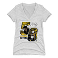 Pittsburgh Penguins Kris Letang Women's V-Neck T-Shirt Women's V-Neck T-Shirt 500 LEVEL Tri Ash S Women's V-Neck T-Shirt