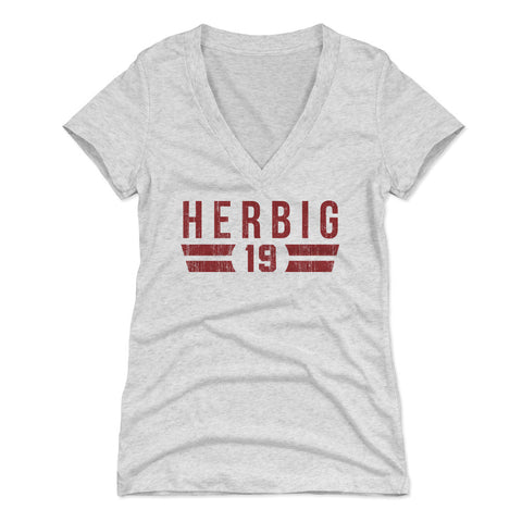 Nick Herbig College Font Women's V-Neck T-Shirt Women's V-Neck T-Shirt 500 LEVEL   