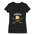 Mario Lemieux Pittsburgh 66 Sticks  Women's V-Neck T-Shirt Women's V-Neck T-Shirt 500 LEVEL   