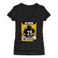 Joe Greene Card  Women's V-Neck T-Shirt Women's V-Neck T-Shirt 500 LEVEL Tri Black S Women's V-Neck T-Shirt