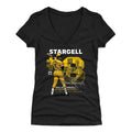 Pittsburgh Pirates Willie Stargell Women's V-Neck T-Shirt Women's V-Neck T-Shirt 500 LEVEL Tri Black S Women's V-Neck T-Shirt