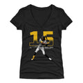 Pittsburgh Pirates Oneil Cruz Women's V-Neck T-Shirt Women's V-Neck T-Shirt 500 LEVEL Tri Black S Women's V-Neck T-Shirt