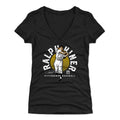 Ralph Kiner Emblem  Women's V-Neck T-Shirt Women's V-Neck T-Shirt 500 LEVEL Tri Black S Women's V-Neck T-Shirt