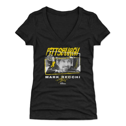 Mark Recchi Pittsburgh Tones  Women's V-Neck T-Shirt Women's V-Neck T-Shirt 500 LEVEL   