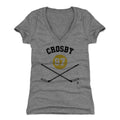 Pittsburgh Penguins Sidney Crosby Women's V-Neck T-Shirt Women's V-Neck T-Shirt 500 LEVEL Tri Gray S Women's V-Neck T-Shirt